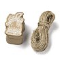 Christmas Theme Kraft Paper Gift Tags, Hang Tags, with Jute Twine, Christmas Bell