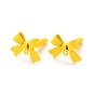 Alloy Stud Earring Findings, with 925 Sterling Silver Pins and Loop, Bowknot