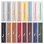 16pcs 16 accessoires de vêtement de couleurs, composant de fermeture à glissière, simili cuir avec tirette de fermeture éclair en PVC, rectangle