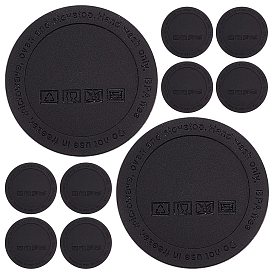 Gorgecraft 12Pcs Silicone Drink Coasters, Non-Slip Cup Mat, with Adhesive, Flat Round