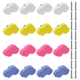 16 шт. 4 цвета синтетический каучук ручки для ящиков выдвижные откидные, ручки шкафа, аксессуары для дверных ручек, форма облака