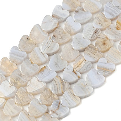 Натуральный голубой кружевной агат бисер нитей, сердце