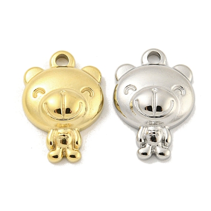 304 Stainless Steel Pendants, Bear Charm