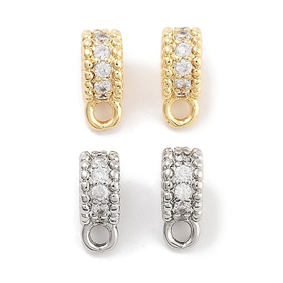 Латунь с трубчатыми дужками из кубического циркония, без кадмия, без никеля и без свинца, колонка, прозрачные