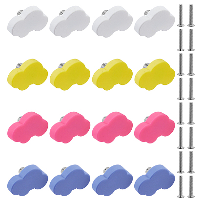 16 шт. 4 цвета синтетический каучук ручки для ящиков выдвижные откидные, ручки шкафа, аксессуары для дверных ручек, форма облака