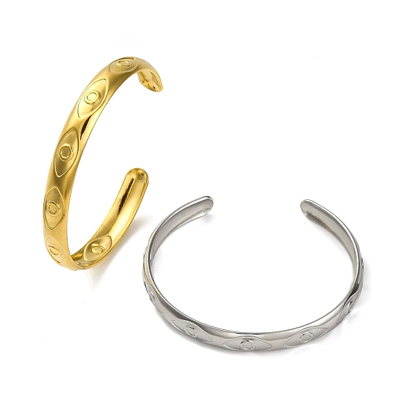 304 женские браслеты-манжеты из нержавеющей стали, глаз