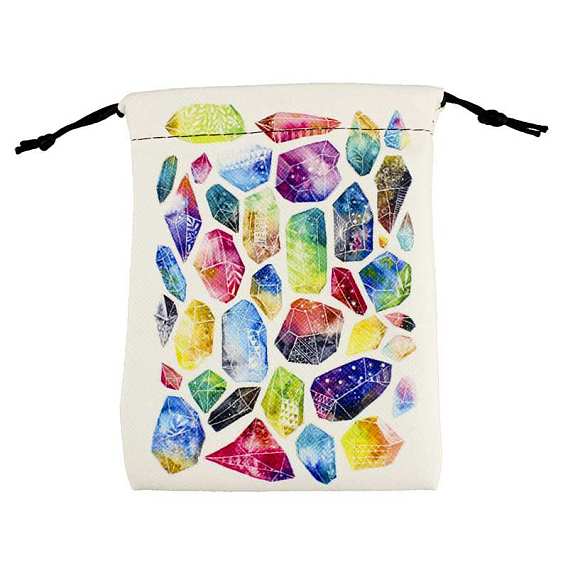 Мешочки из бархата, прямоугольник с узором кластера кварца