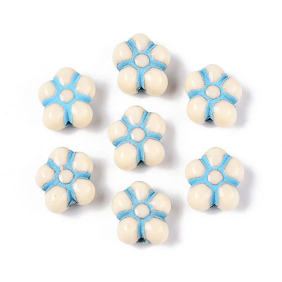 Окрашенные непрозрачные акриловые бусины, цветок