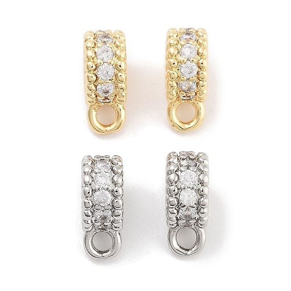 Латунь с трубчатыми дужками из кубического циркония, без кадмия, без никеля и без свинца, колонка, прозрачные