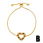 Mama Bracelet - Love Heart Crystal Bracelet with Western Letters (BRC25)