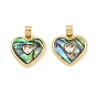 Кулон из циркония, сердце прелести, с естественной оболочкой paua