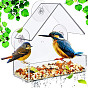 Transparent Plastic Bird Hanging Feeder, Outdoor Bird Feeder, Garden Decoration Container, House