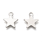 201 Stainless Steel Charms, Laser Cut, Star