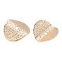 Brass Spacer Beads, Flat Round, Twisted, Real 18K Gold Plated