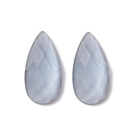Glass Cabochons, Teardrop, Faceted