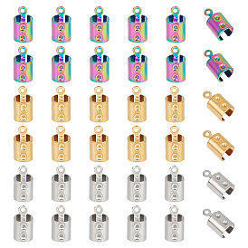 72 шт. 3 цвета ионное покрытие (IP) 304 нержавеющая сталь складные обжимные концы, загибаем концы шнура