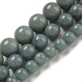 Бусы из натурального мьянманского жадеита, круглые