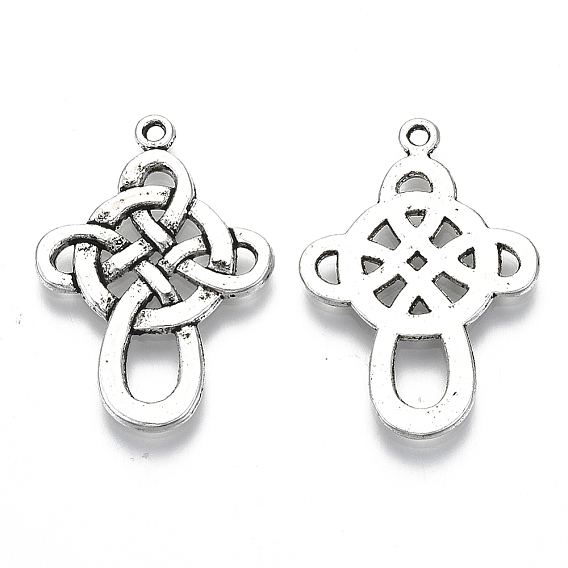 Китайский узел тибетского стиля сплава подвески, без кадмия и без свинца