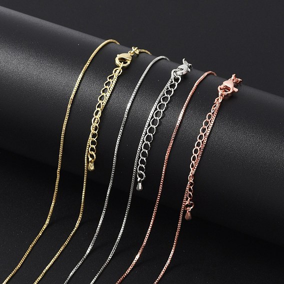 Ожерелья-цепочки из латуни для женщин, 304 из нержавеющей стали застежкой омар, стойки покрытие, без свинца и без кадмия, долговечный