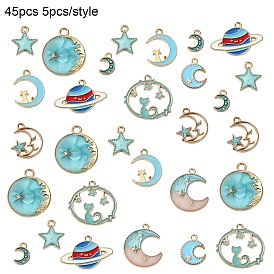 45 шт 9 стили подвески из сплава эмали, разнообразные