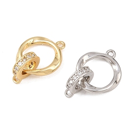 Звенья из латунного микропрозрачного кубического циркония с витыми кольцами, без кадмия и без свинца, стойки покрытие, долговечный, с прыжковых колец