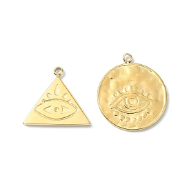 304 подвески из нержавеющей стали, рисунок глаз, реальный 14 k позолоченный