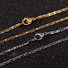 304 нержавеющей стали моряк ссылку цепи ожерелья, с карабин-лобстерами , 15.7 дюйм (40 см), 2 мм