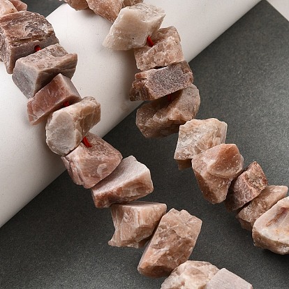 Натуральный Sunstone бисер пряди, необработанный грубый камень, самородки