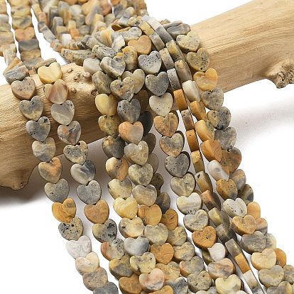 Природные сумасшедший агат бисер нитей, матовые, сердце
