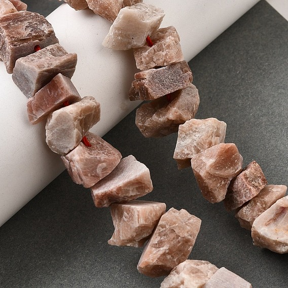 Натуральный Sunstone бисер пряди, необработанный грубый камень, самородки