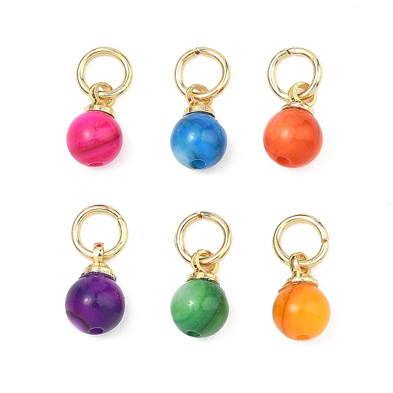 Окрашенные оболочки подвески естественных пресноводных, круглые подвески, разноцветные