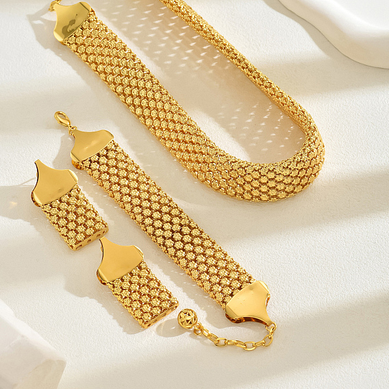 Роскошные преувеличенные железные колье-чокер, браслет-цепочка и серьги-гвоздики, комплекты украшений для женщин, идеально подходит для вечеринок и подарков