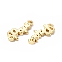 Eco-Friendly Rack Plating Brass Connector Charms, Long-Lasting Plated, Lead Free & Cadmium Free, Word Papi