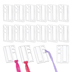 100шт. акриловые доски для намотки нитей, прямоугольная катушка мулине, карточка-органайзер ниток для вышивки крестиком