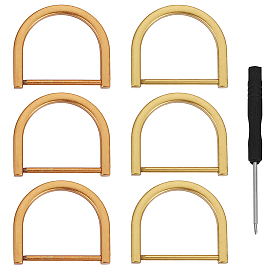 6шт. застежки-скобы с D-образным кольцом из сплава, с 1минимальной металлической отверткой для ПК, для изготовления пакетов