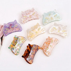Cat Cellulose Acetate(Resin) Claw Hair Clips for Women and Girls
