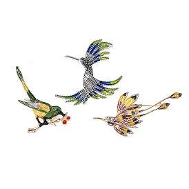 Булавки с птичьей эмалью, штыри отворотом сплава горного хрусталя для одежды рюкзака