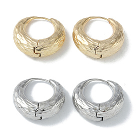 Texture Ring Brass Stud Earrings for Women