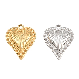 304 Настройки горный хрусталь из нержавеющей стали кулон, сердце прелести