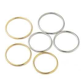 304 bracelets à anneaux ronds simples en acier inoxydable pour femmes