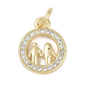 Стойка металлическая латунная микропрофилированная кубическая циркония подвески, без свинца и без кадмия, долговечный, плоский круглый с парой подвесок, с целью перехода в кольце