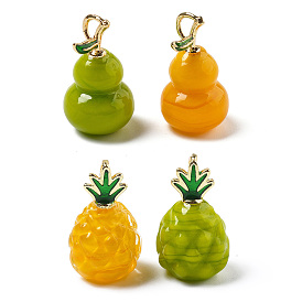 Подвески из латуни ручной работы в технике лэмпворк, фруктовые прелести