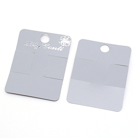 Plastic Hair Clip Display Cards, Rectangle