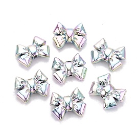 Непрозрачные акриловые бусины с УФ-покрытием, радужный, бантом