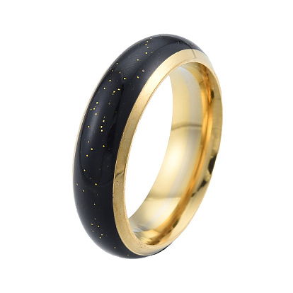 Bling glitter 201 bague en acier inoxydable pour femme