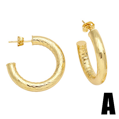 Retro Metal Earrings for Women with Geometric Screw Studs and Chic Style