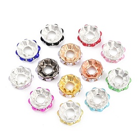 Латунные бусины, без кадмия и без свинца, с абс пластмассовой имитационной жемчужиной, плоско-круглые