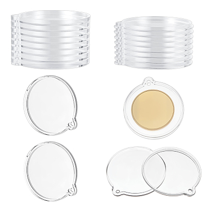 Плоская круглая акриловая памятная монетница