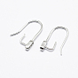 925 Sterling Silver Earring Hooks, with Cubic Zirconia