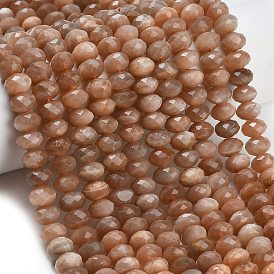 Натуральный Sunstone бисер пряди, рондель, граненые